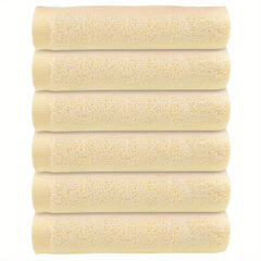 6pcs Bamboo Fiber Square Towel Soft & Absorbent Daily Use 20x20