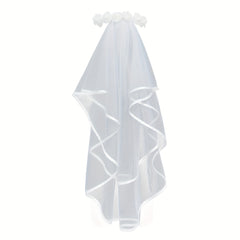 Rose Headdress Bridal Veil Hair Accessory for Banquets & Parties