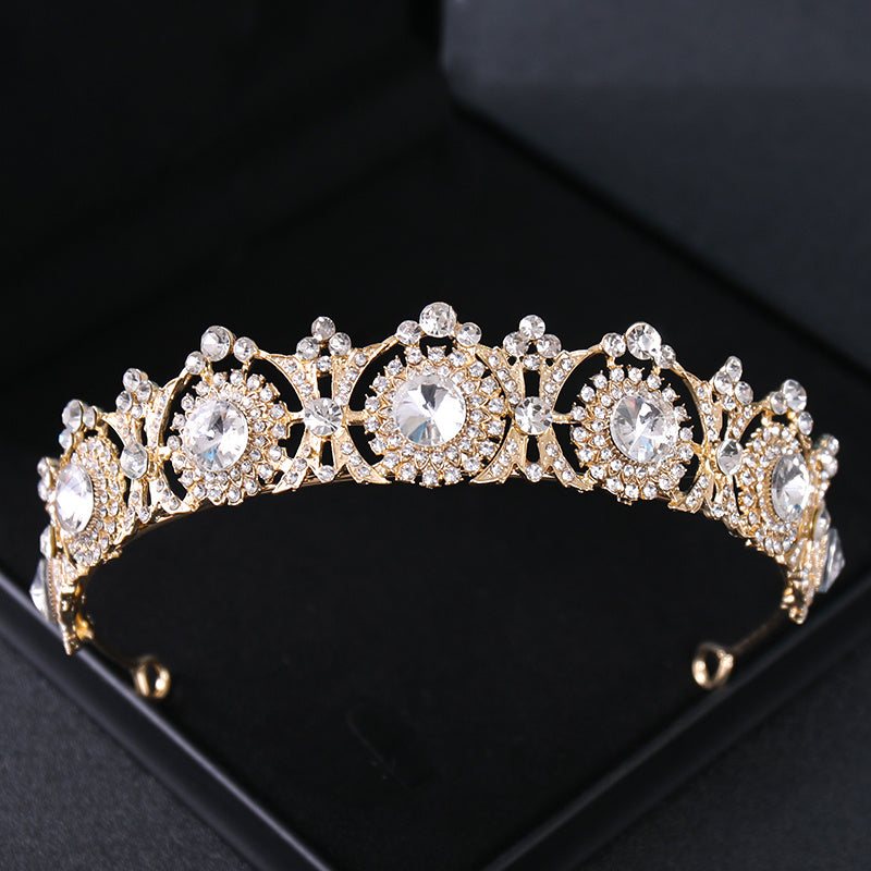Baroque Crystal Rhinestone Crown Headdress