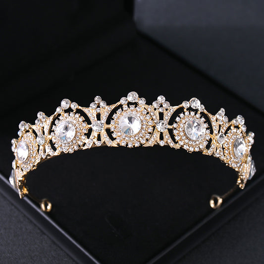 Baroque Crystal Rhinestone Crown Headdress