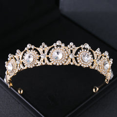Baroque Crystal Rhinestone Crown Headdress