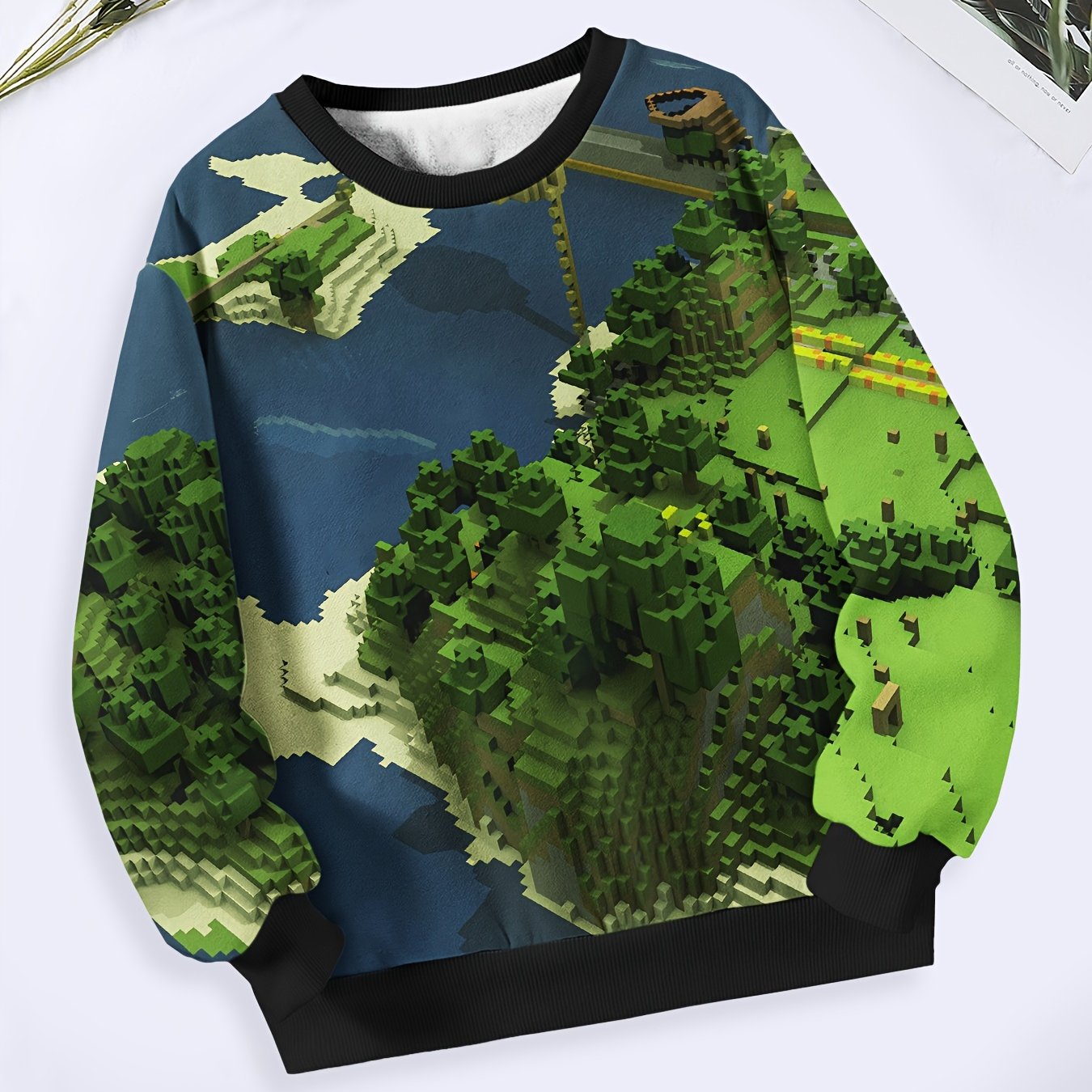 Girls Boys Island Graphic Sweatshirt Long Sleeve Pullover Top