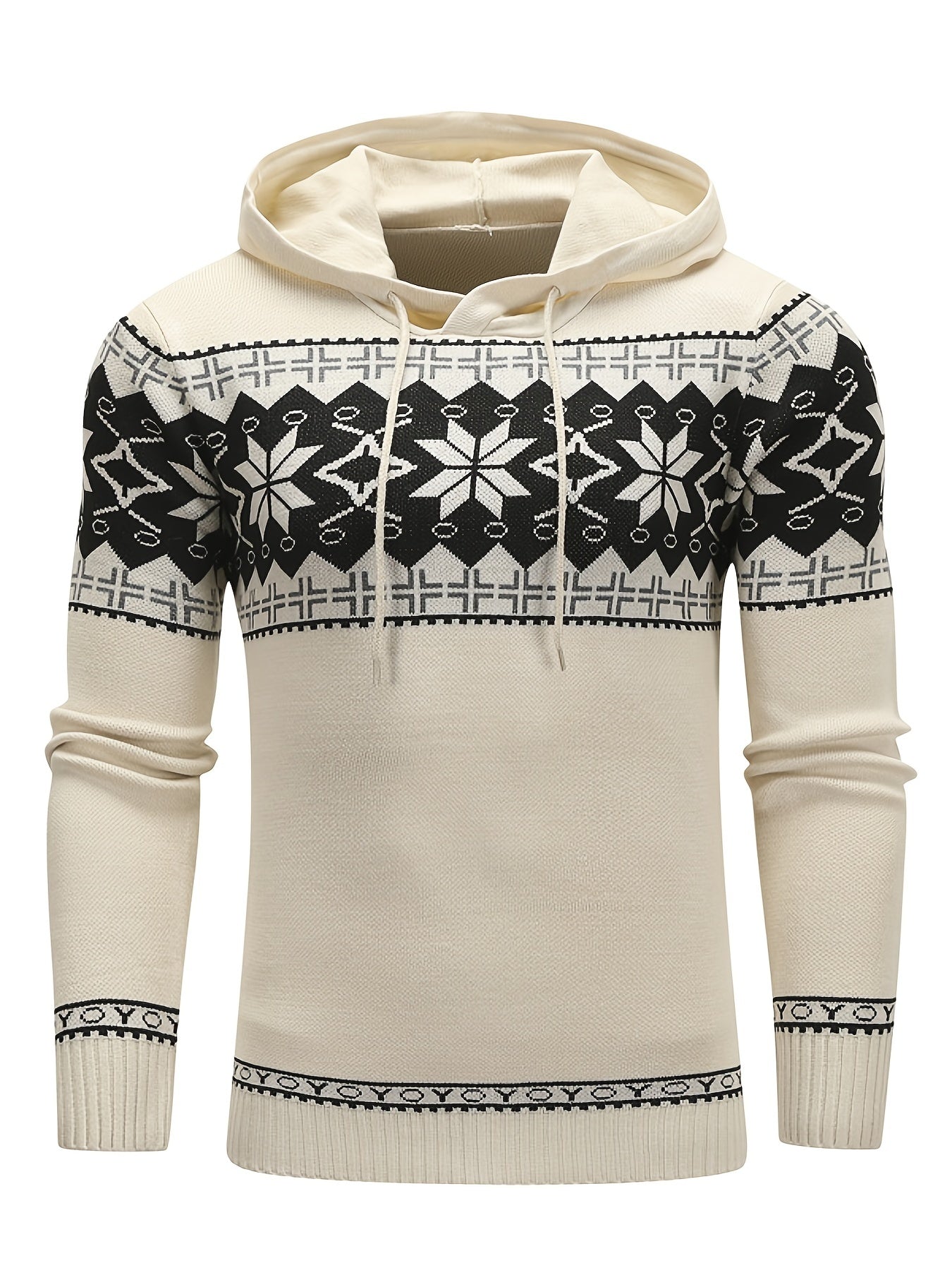 Men's Casual Hooded Slim Fit Pullover Sweater