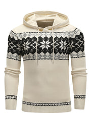 Men's Casual Hooded Slim Fit Pullover Sweater