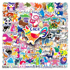 100pcs Cartoon Animal Creative Graffiti Stickers DIY Decoration