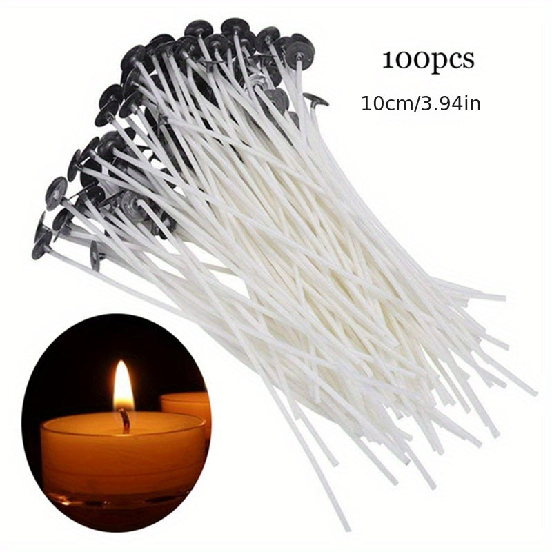 20cm 100Pcs Candle Thick DIY Candle Making Supplies Material Smokeless Lamp Core