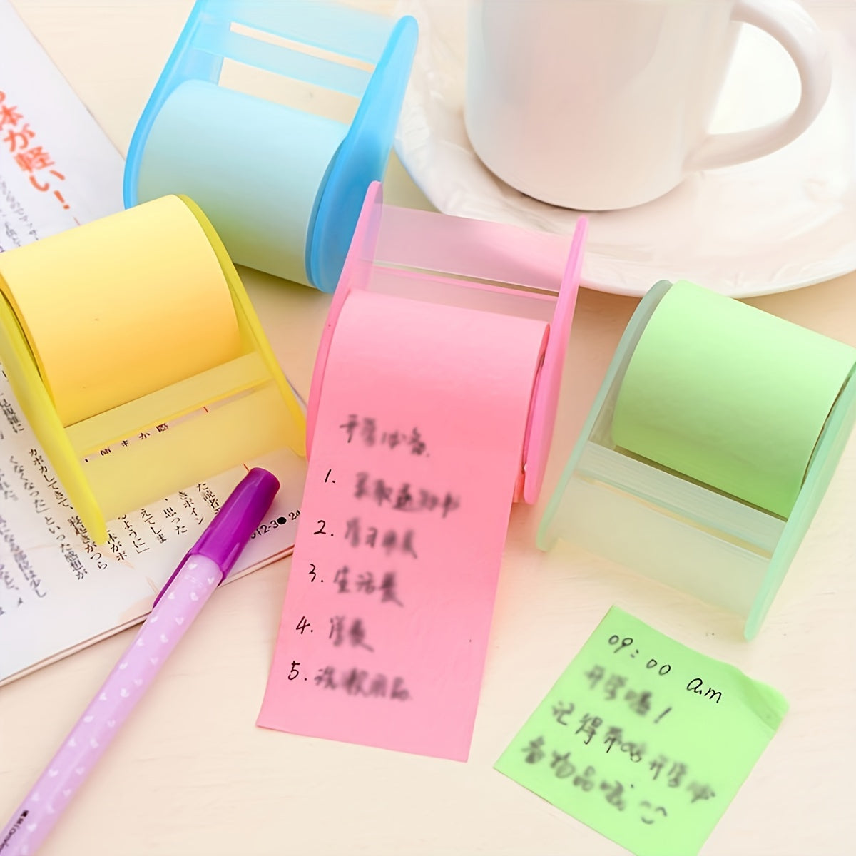 Self-Adhesive Sticky Notes Tape Holder