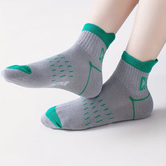 Boys Letters Print Sports Socks Thin Deodorant Breathable Cotton