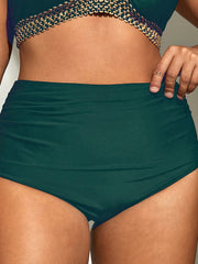 Ruched High Waisted Bikini Bottoms