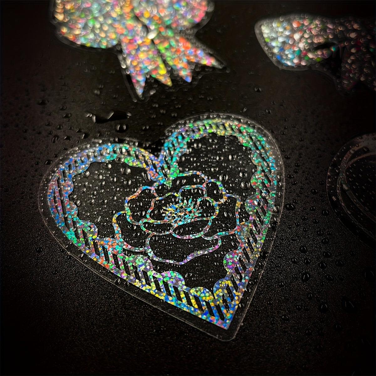 100 Sheets Laser Stickers Pack DIY Phone Case Decoration