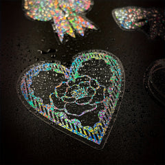 100 Sheets Laser Stickers Pack DIY Phone Case Decoration