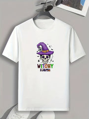 Halloween Witchy Mama Pattern Print Men's Sports T-Shirt