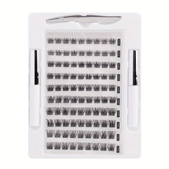 D Curl Long Individual Lash Clusters 90pcs Mixed Tray DIY Eyelash Extensions