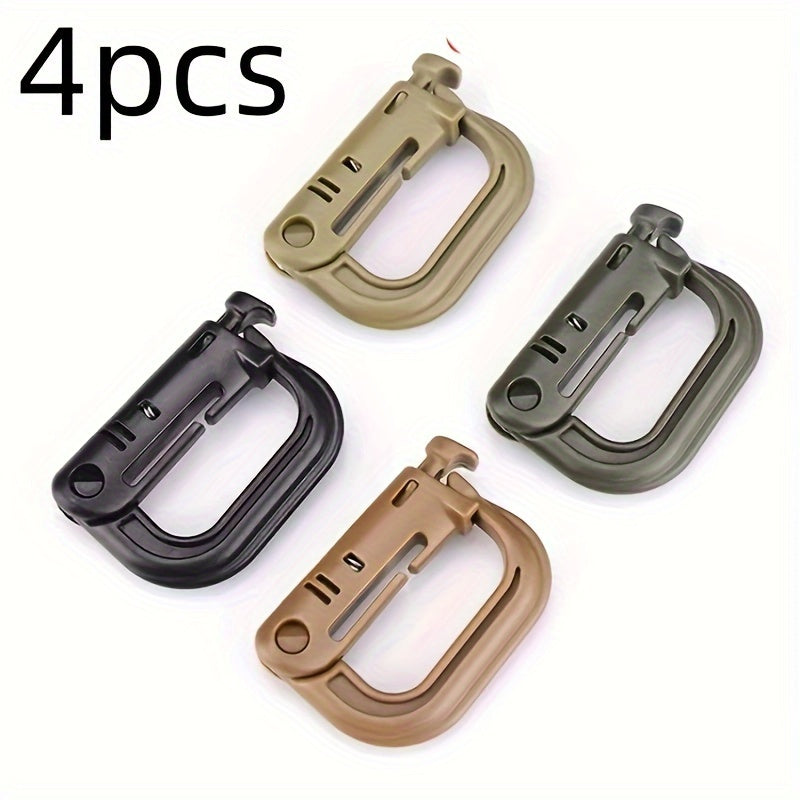 4pcs Outdoor Hanging Buckle Plastic D shaped Buckle for Backpack