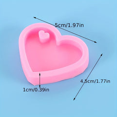 Heart Shape Silicone Mold DIY Keychain Pendant Jewelry Epoxy Resin Mould