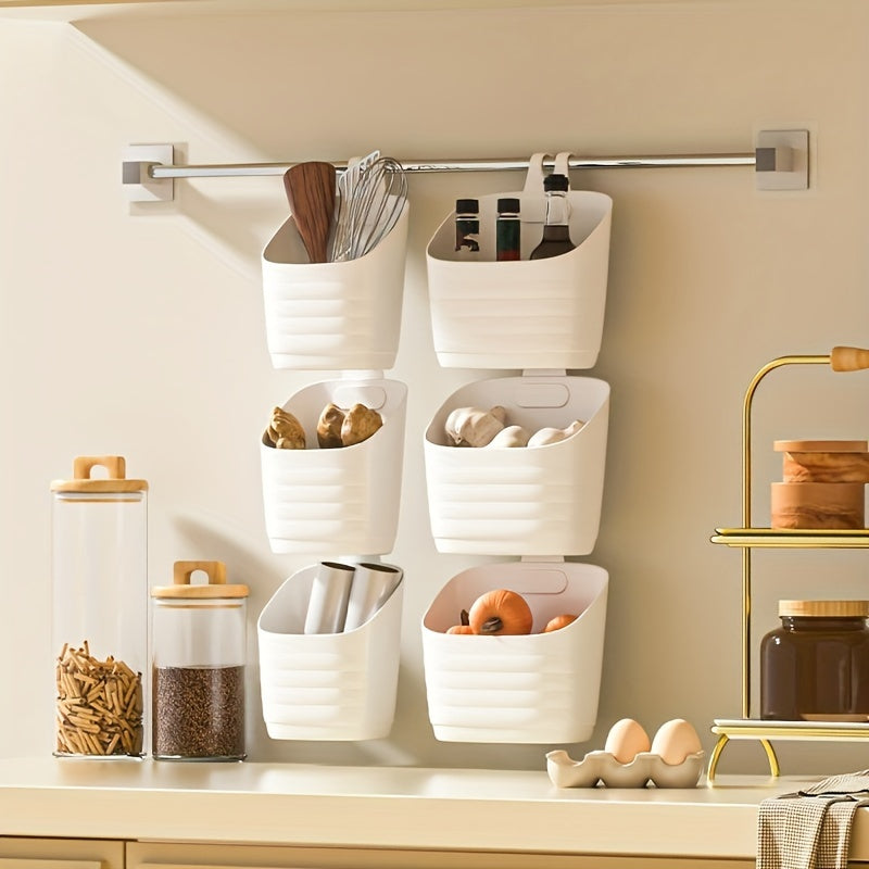 1pc Wall mounted Kitchen Hanging Basket Vegetable Storage Box