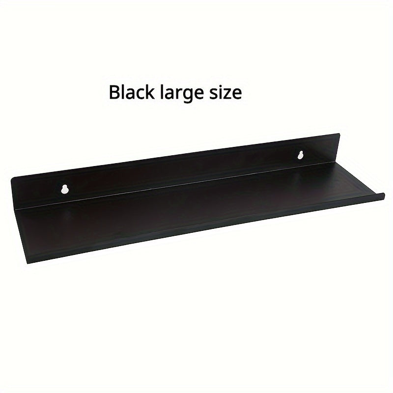 1pc Kitchen Bathroom Wall Rack Carbon Steel Word Divider Storage Shelf