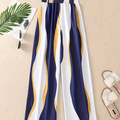 Striped Wide Leg Pants for Women