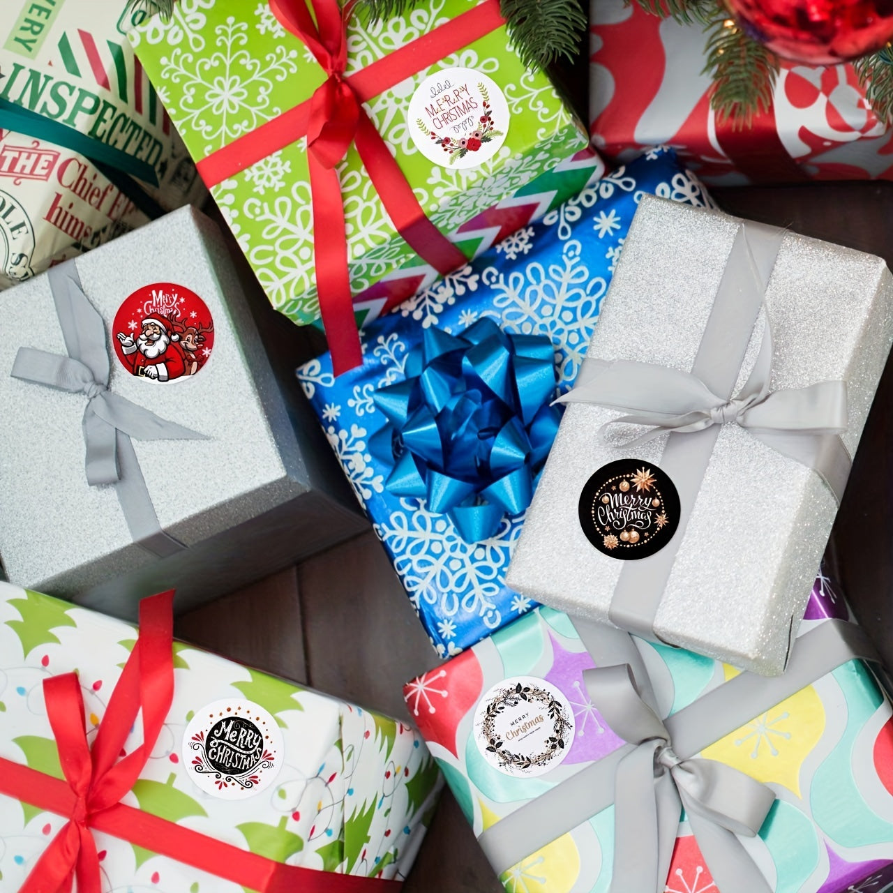 500 Christmas Stickers Decorative Box Seal Seal Packaging Business Labels