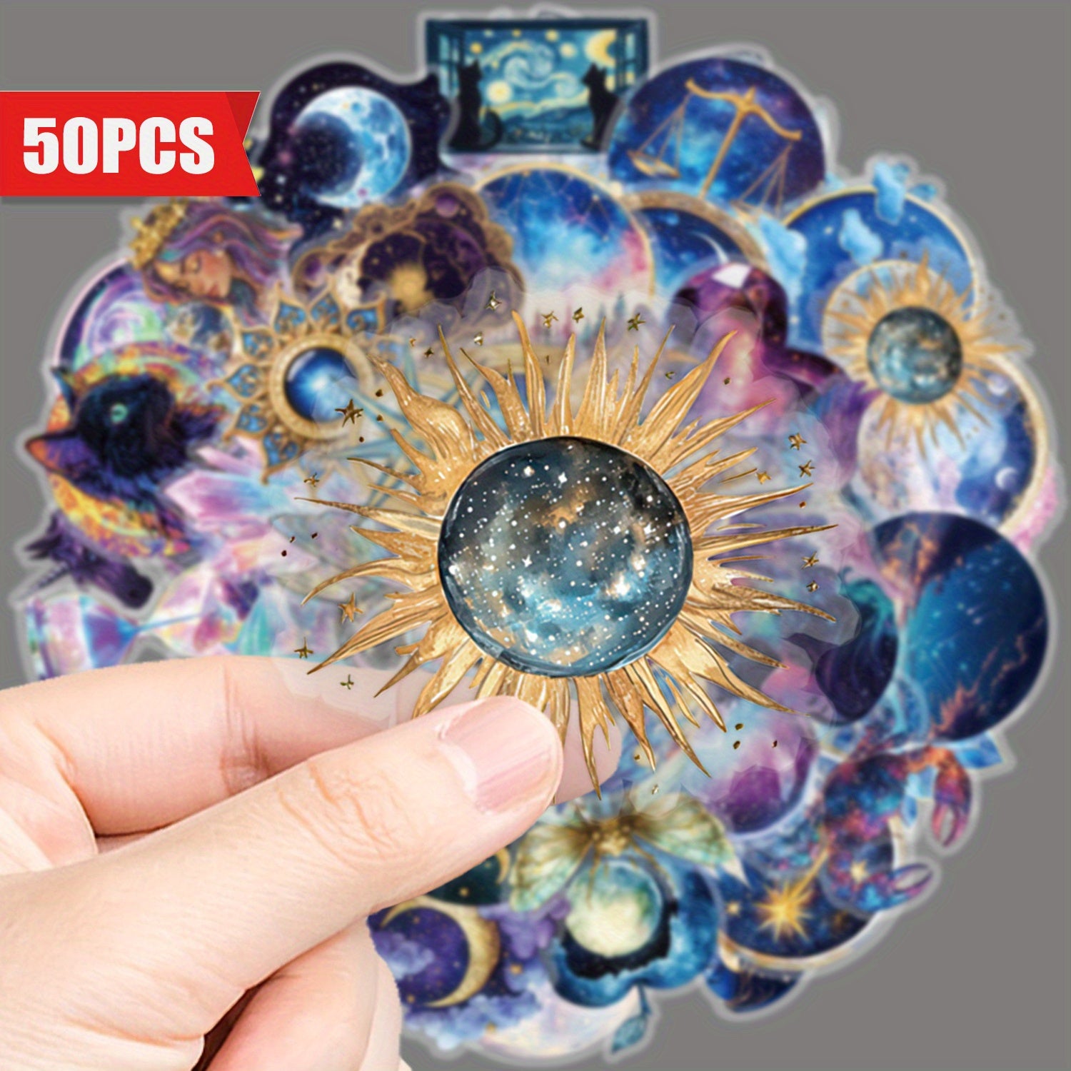 Enchanting Celestial & Magical Illustrations Vinyl Stickers Waterproof Decals