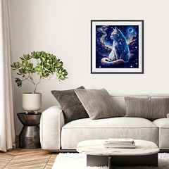 DIY 5D Starry Sky Cat Diamond Painting Kit - Frameless - Embroidery Cross Stitch