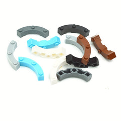 20pcs Building Blocks Technical Parts DIY Accessories 4x4 Curved Brick