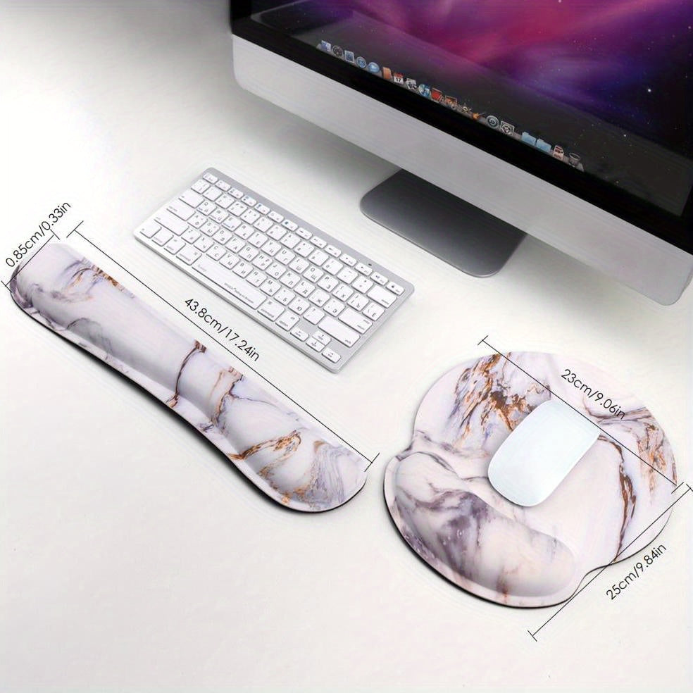 Ergonomic Mouse Pad & Keyboard Wrist Rest Support Set Memory Foam Gel Pad
