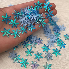 400pcs Snow Confetti Christmas Decorations Winter Confetti Snow Party Set