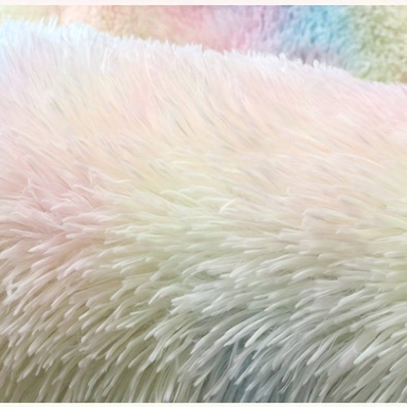 Luxury Plush Soft Area Rug for Bedroom Living Room - Tie Dyed Shag Furry Carpet