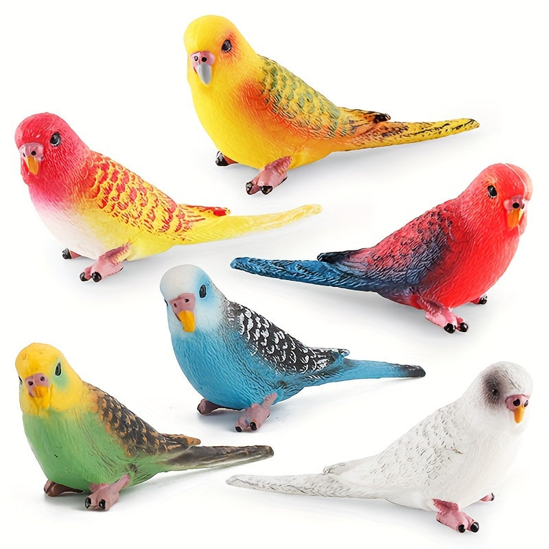 Simulation Bird Parrot Set Phoenix Head Parrot Solid Model Toys