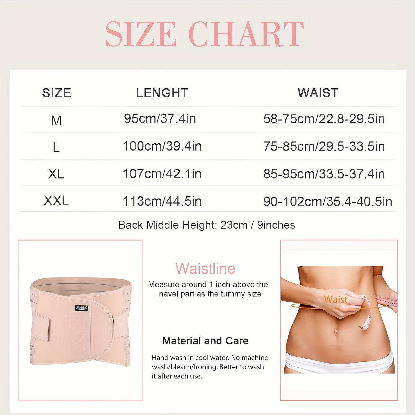 Adjustable Waist Back Support Belt Weightlifting Running