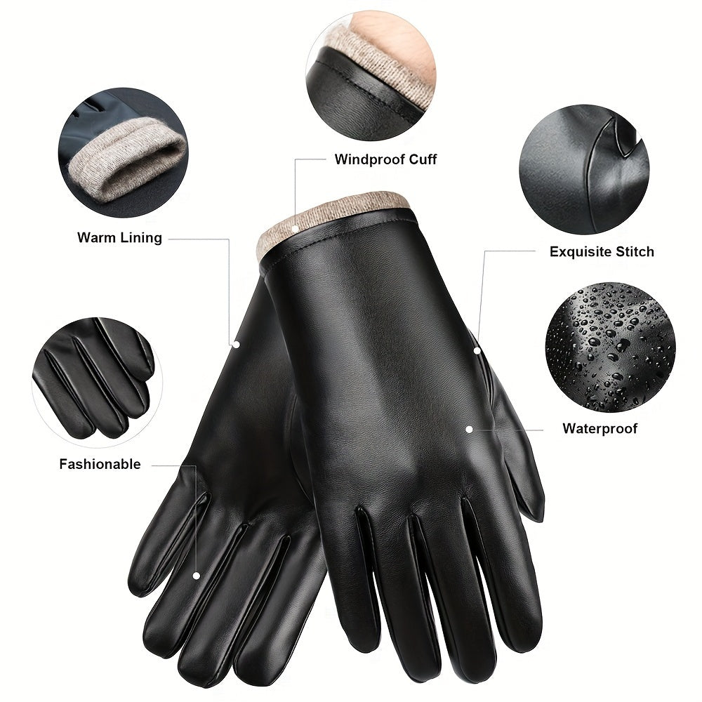 Men's Windproof Winter Gloves Outdoor Cycling Mountaineering Warm Gloves