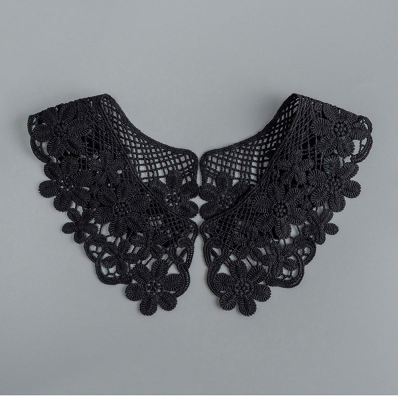 1pair Beige Lace Collar Clothing Accessories