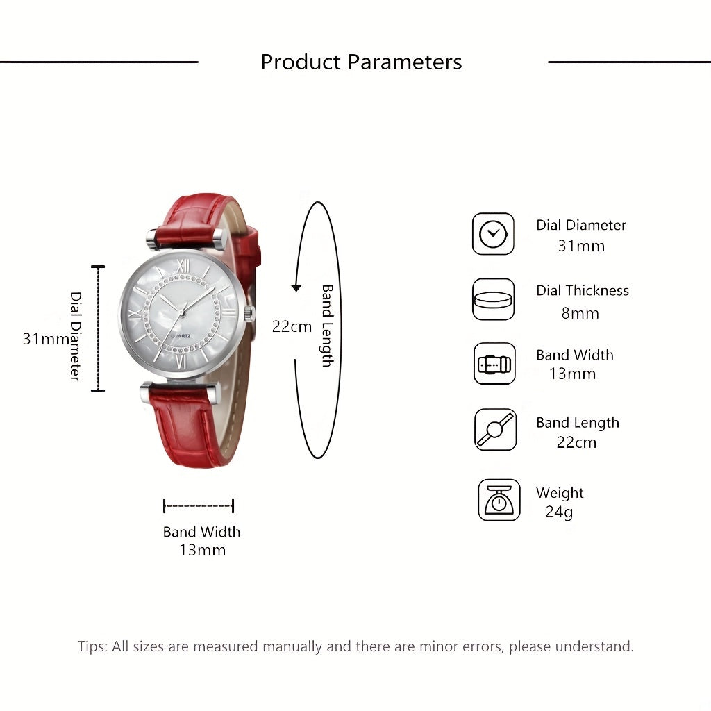 Marble Face Roman Scale Women's Quartz Watch