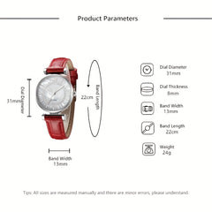 Marble Face Roman Scale Women's Quartz Watch