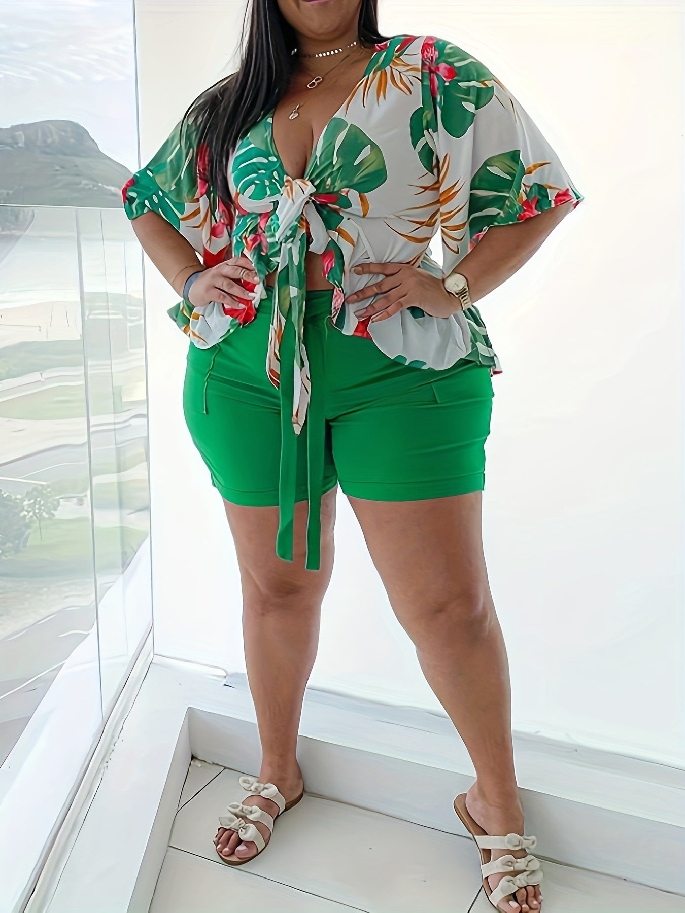 Tropical Print 2 Piece Set