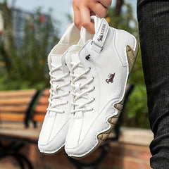 Men's Lace Up Sneakers Boots Casual Walking Shoes Comfortable