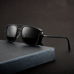 Men's Steampunk Sunglasses UV400 Copper Frame Eyewear with Case
