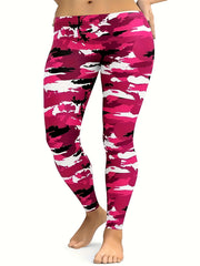 Camo Low Rise Stretch Yoga Leggings
