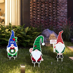 6pcs Faceless Dwarf Floor Insert Set Outdoor Christmas Decoration