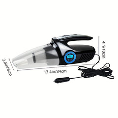 4-In-1 Car Vacuum Tire Inflator with Digital Gauge & LED Light