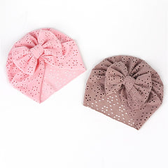 Newborn Baby Girls Bow Bandana Beanie for Autumn and Spring
