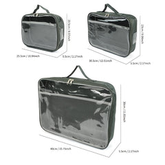 Set of 3 PVC Zipper Mesh Storage Bags for Toy Organization and More