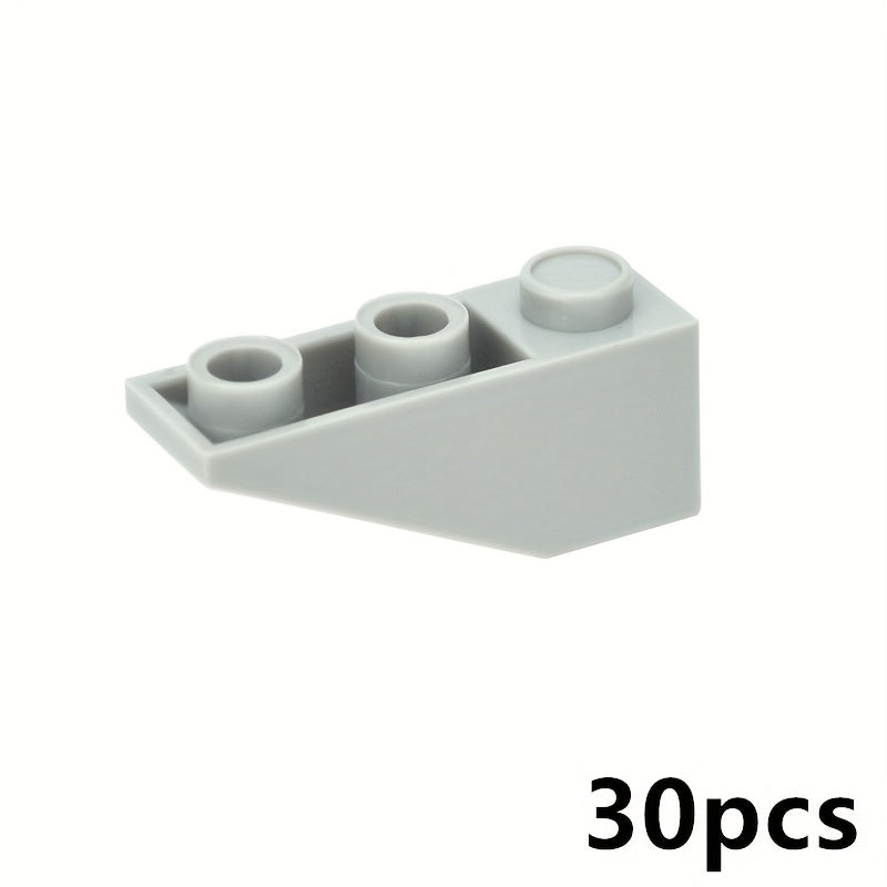 30pcs Building Blocks Roof Tile Inverted Slope Bricks