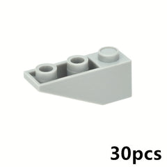 30pcs Building Blocks Roof Tile Inverted Slope Bricks