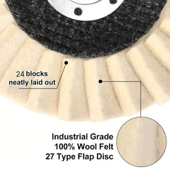 Wool Felt Polishing Wheel for Angle Grinder, Very Fine Wheel