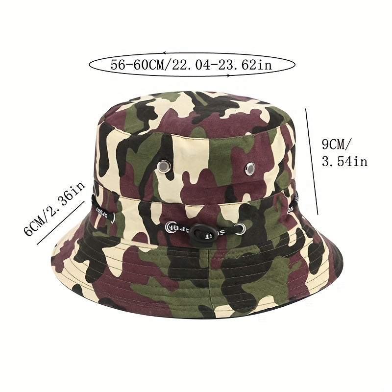 Adult Camo Fishing Hat Outdoor Sunshade Worker Hat