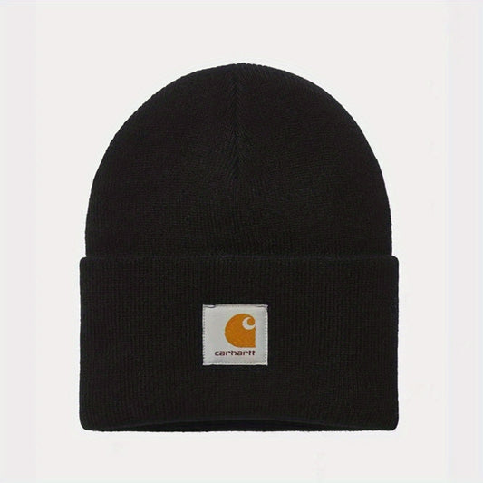 Men's Grey Knit Cuffed Beanie Hat
