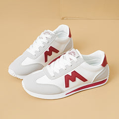 M Letter Pattern Walking Shoes Lightweight Soft Sole Running Shoes