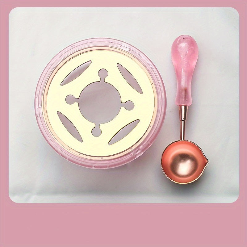 Seal Stamp Set with Crystal Melting Pot & Spoon Wax Sealing Accessories